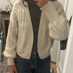 Glassons Cream Cable Knit Cardigan
